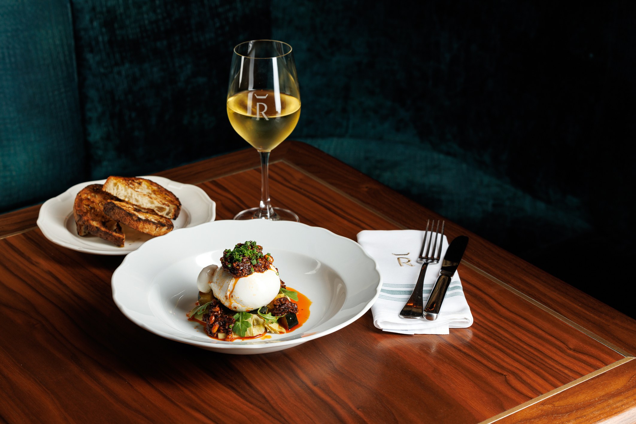 A menu item at Reign Restaurant, Bar & Bakery at Fairmont Royal York Hotel in downtown Toronto.