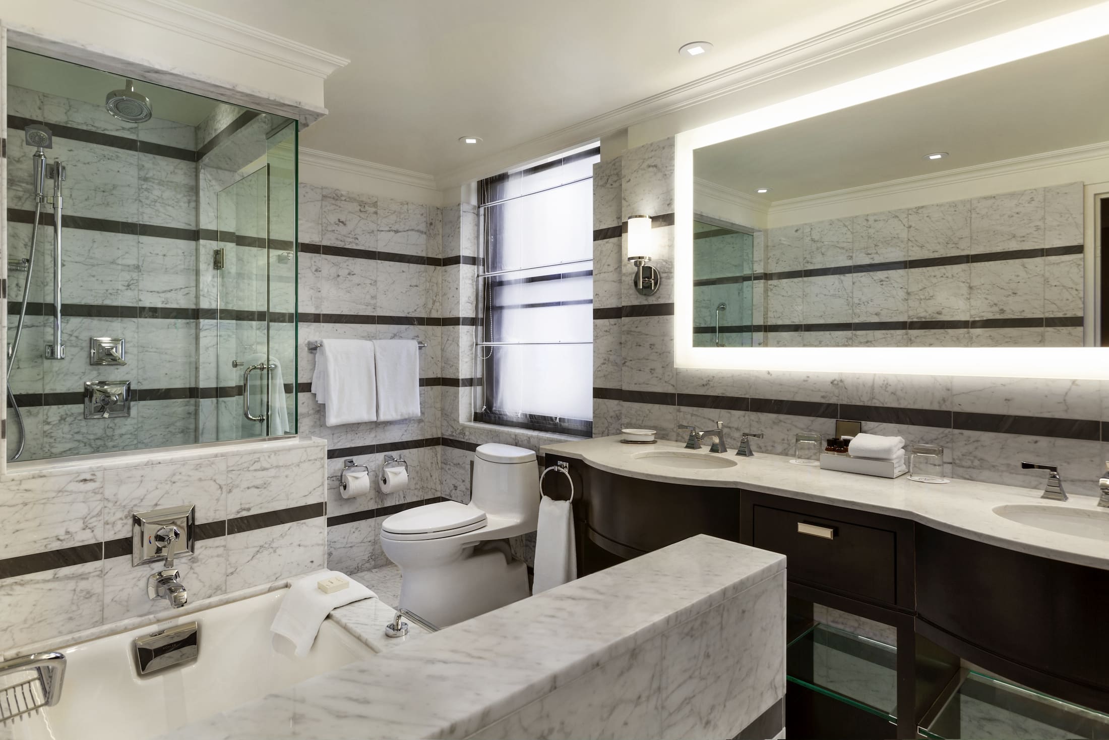 Luxury Executive suite bathroom at Fairmont Royal York Hotel in Toronto