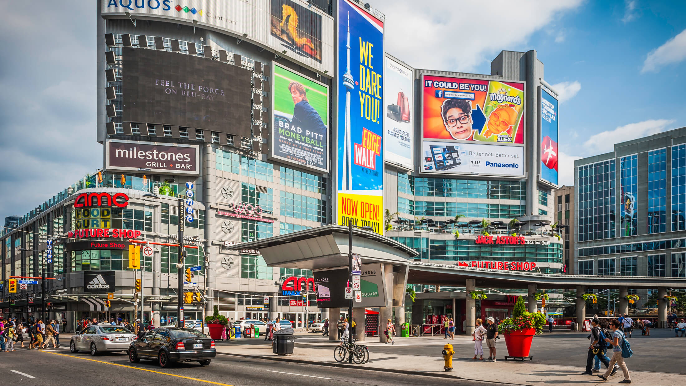 Yonge and Dundas Square in downtown Toronto.