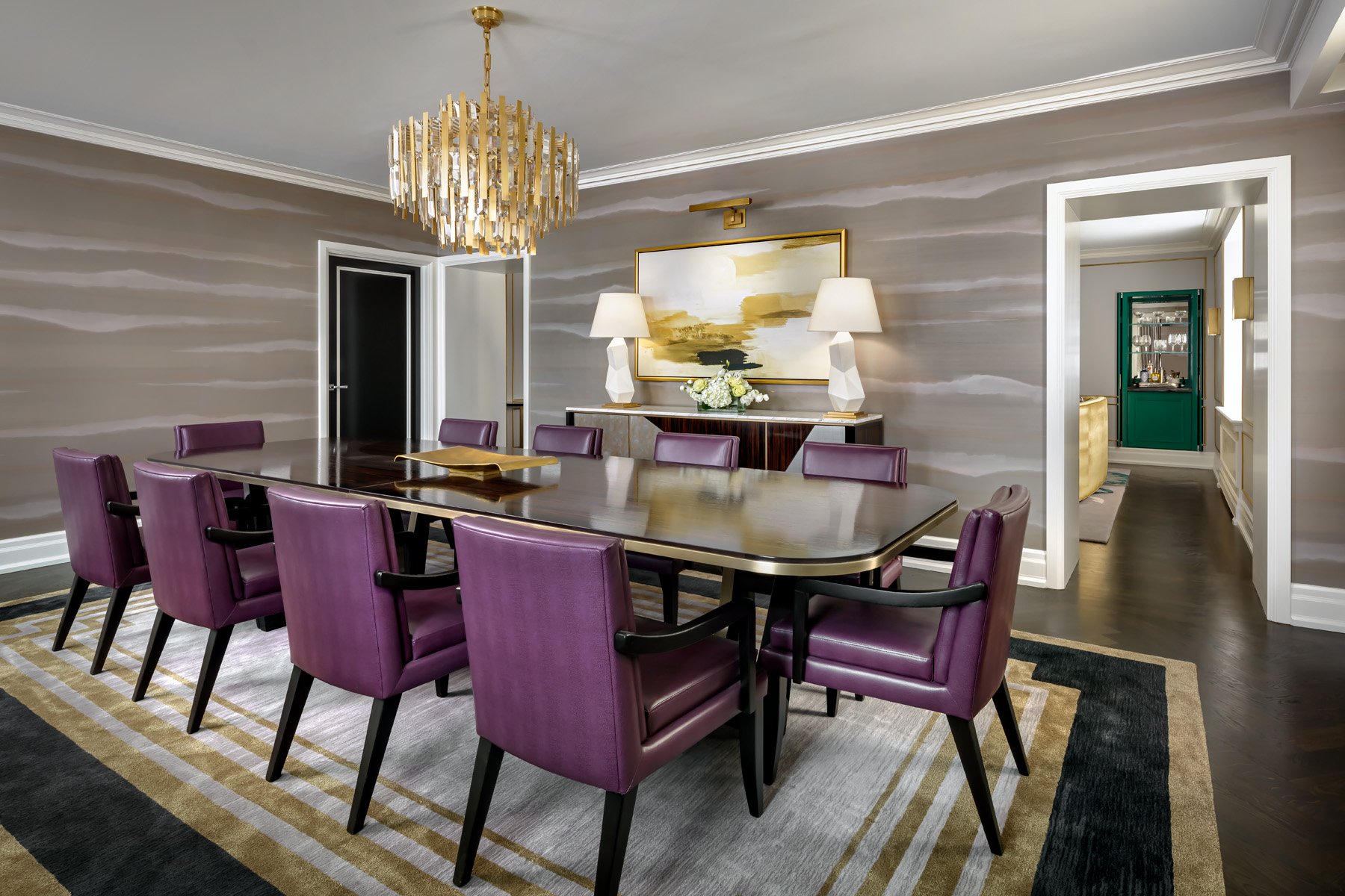 The dining room in the Royal York Suite at Fairmont Hotel in Toronto.