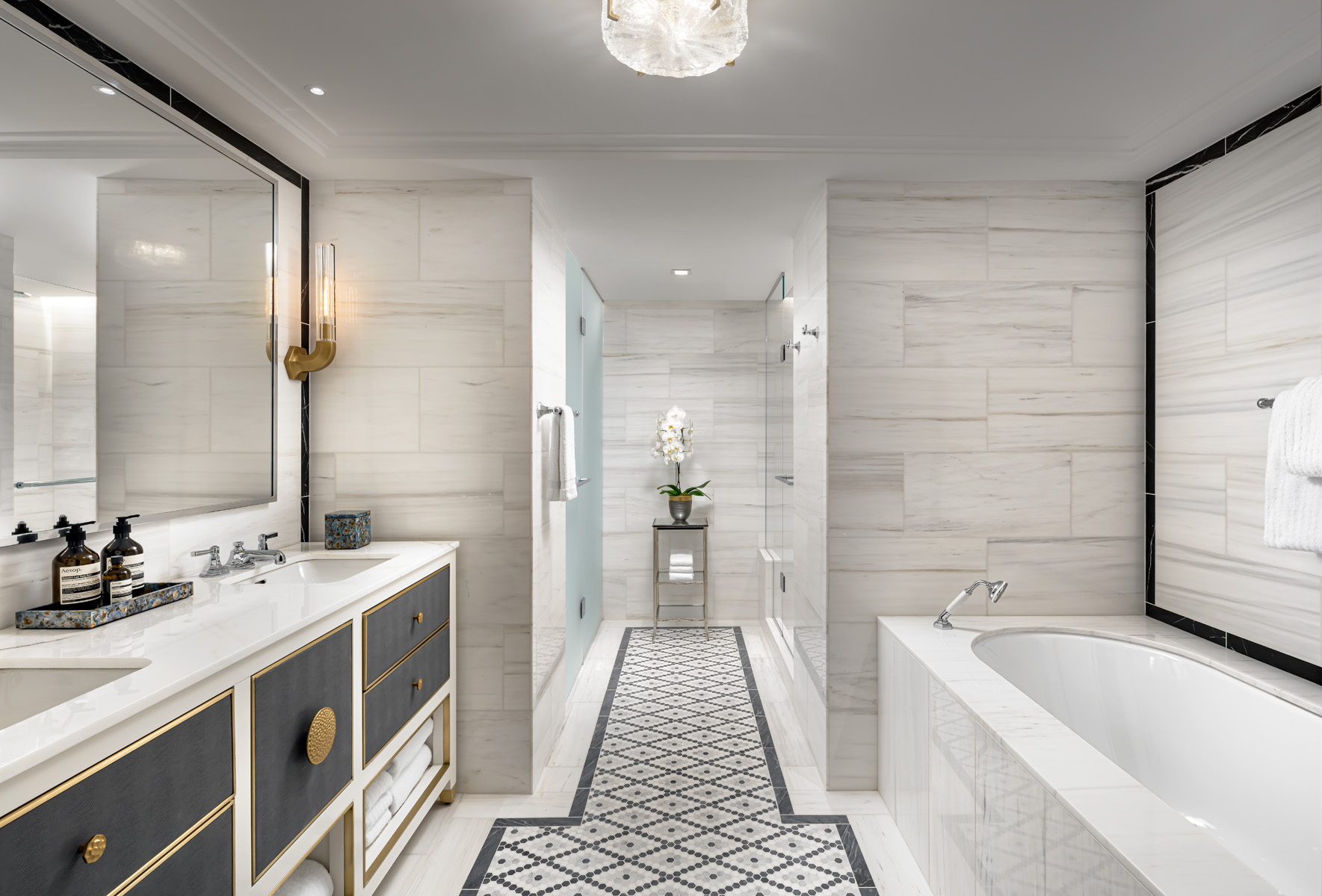 The master bath in Fairmont's Royal York Suite in downtown Toronto.